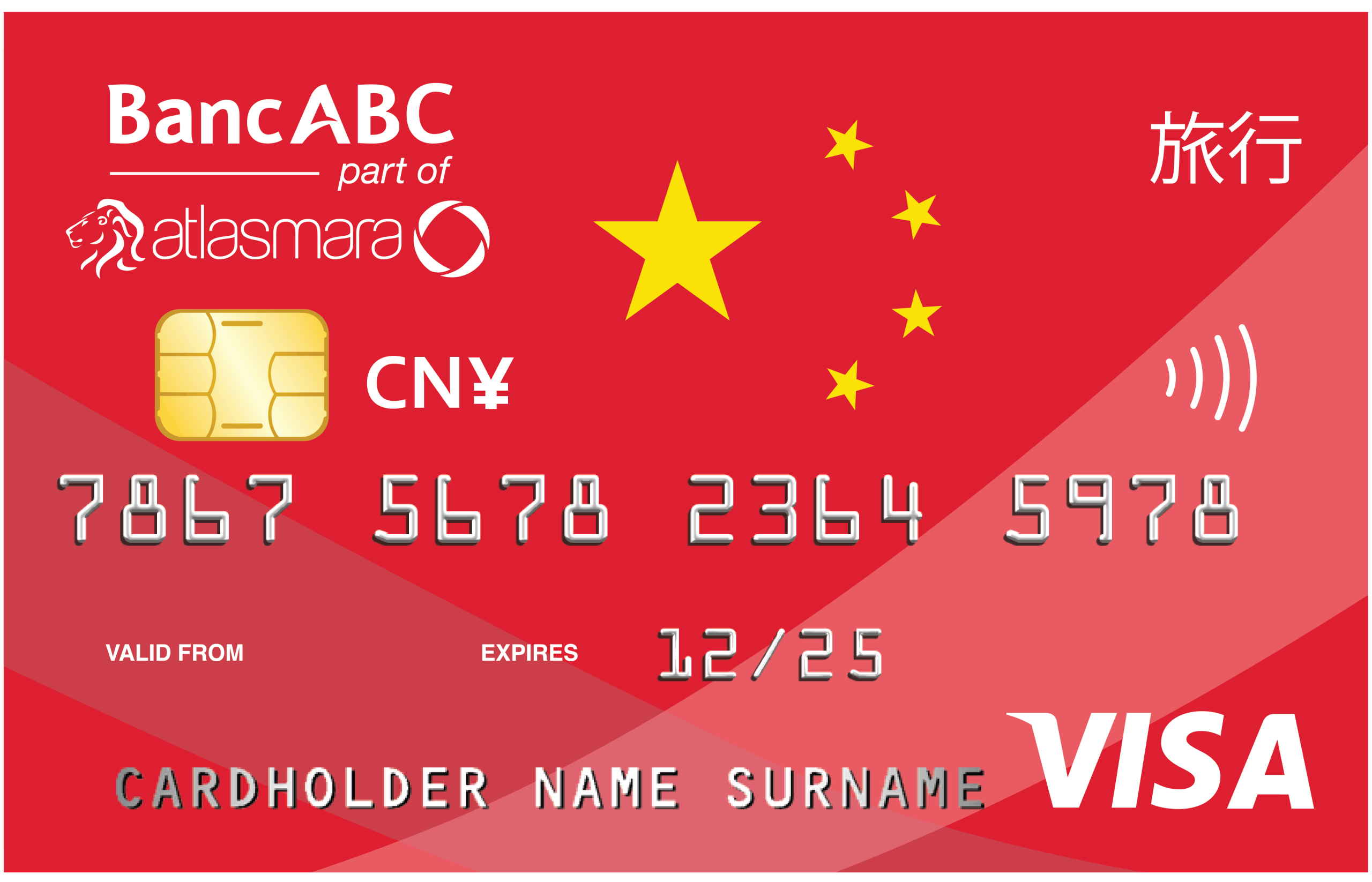 BancABC Chinese Yuan Visa Card Front